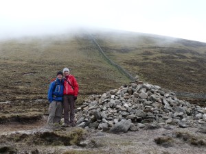 Almost near the summit, but it was clouded over :-( so this was the highest we went